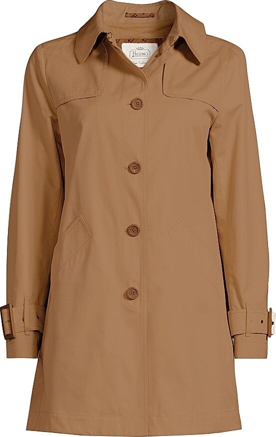 Herno Women's Delon Cotton Trench Jacket - Camel - Size 2