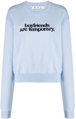 off white slogan print hoodie