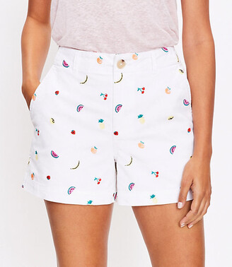 loft pineapple shorts