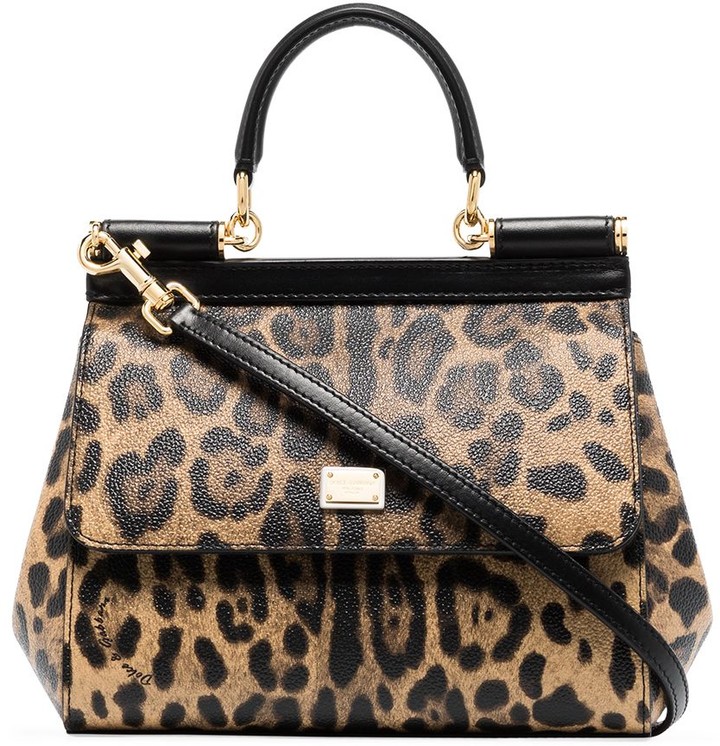 Dolce & Gabbana Sicily leopard-print tote bag - ShopStyle