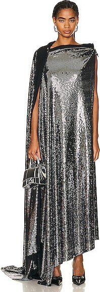 Balenciaga Minimal Gown in Metallic Silver - ShopStyle Evening Dresses