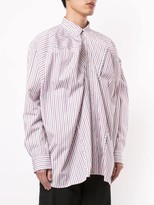 Thumbnail for your product : Y/Project Ruched Striped Shirt