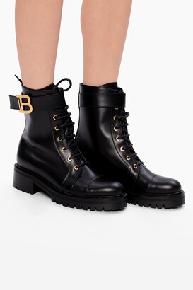 Balmain Ankle Boots With Logo Women's Black - ShopStyle
