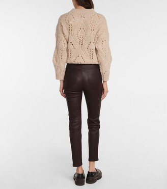 Brunello Cucinelli High-rise skinny leather pants