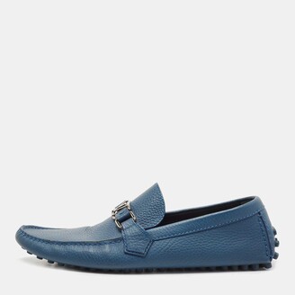 Louis Vuitton Men's Dark Blue Matte Leather Oxfords Moccasins Lace Up Shoes  8 ref.1007212 - Joli Closet