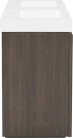 Wateday 60 Inch Smoked Oak Bathroom Vanity with Double Sinks, Large Storage, and Freestanding Design for Modern Bathrooms
