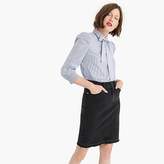Thumbnail for your product : J.Crew Petite black denim pencil skirt with let-out hem