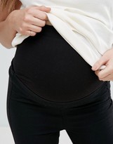 Thumbnail for your product : ASOS Maternity DESIGN Maternity pull on jeggings in washed black with over the bump waistband