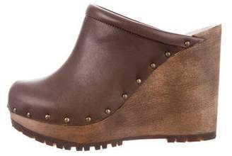 See by Chloe Leather Wedge Mules