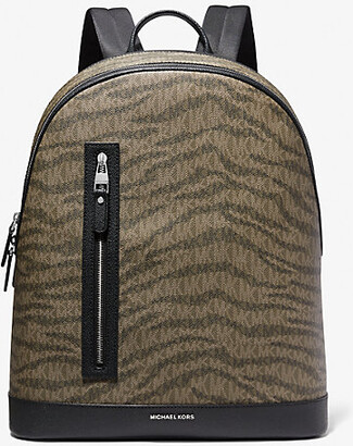Michael Kors Hudson Slim Animal Print Logo Backpack - ShopStyle