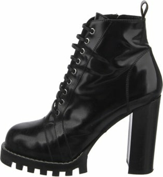 Louis Vuitton Patent Leather Boots In Black