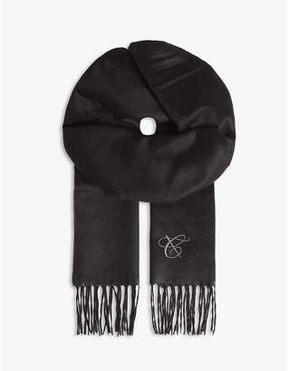 Canali Two-tone silk & cashmere scarf