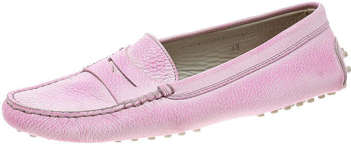 Kunstneriske et eller andet sted Afsky Tod's Fluorescent Pink Shaded Leather Penny Loafers Size 38 - ShopStyle
