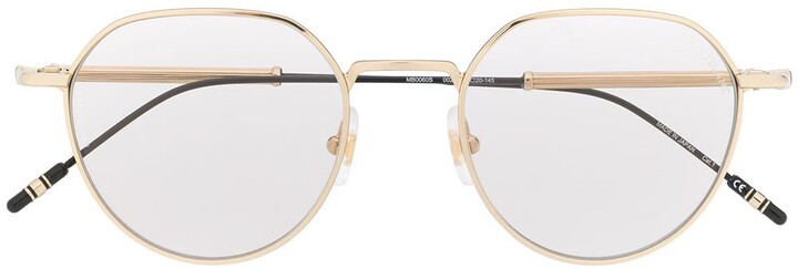 Montblanc Oval Frame Glasses Shopstyle Sunglasses
