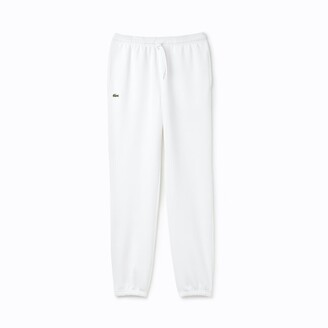 lacoste white joggers