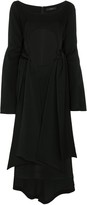 Thumbnail for your product : Ellery Silk Ultraviolet Tie Front Dress