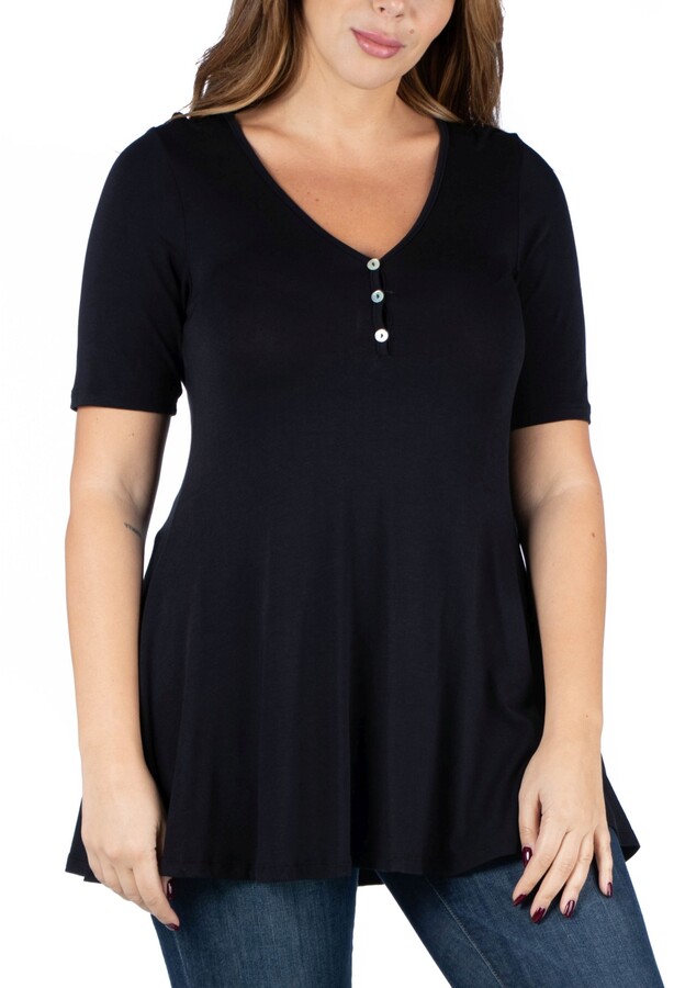 DressUMen Soft Chic Comfort Plus Size Oversize Loose Polo Top Tshirt 
