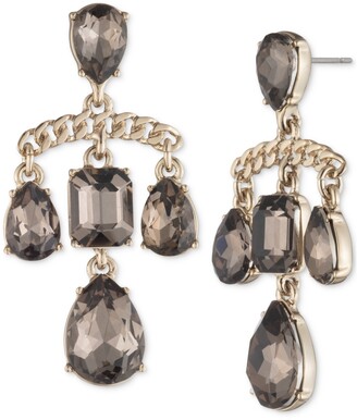 Givenchy Gold Tone Crystal Chandelier, Givenchy Gold Tone Crystal Chandelier Earrings