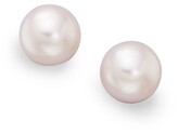 Mikimoto 8MM White Cultured Akoya Pearl & 18K White Gold Earrings