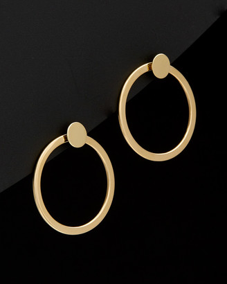 Italian Gold 14K Circle 3-In-1 Front-Back Earrings