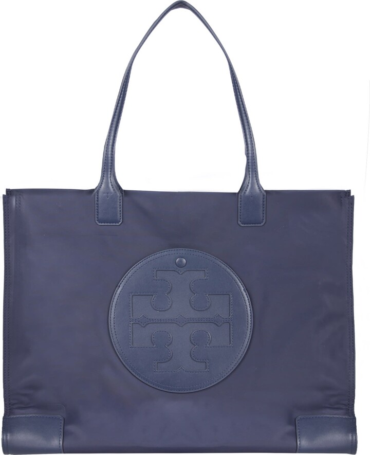 Tory Burch Ella Logo Recycled Nylon Tote Bag in Natural