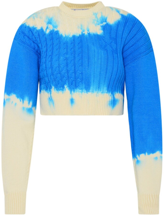 cropped off white sweater