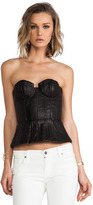 Thumbnail for your product : Alice + Olivia Jessie Leather Structured Bustier Top