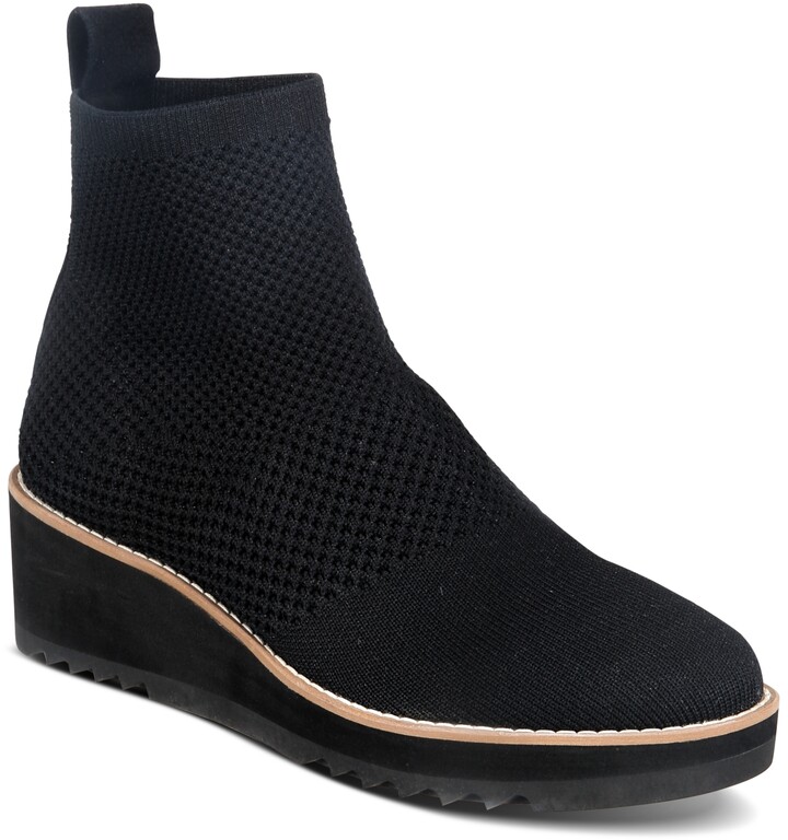 stretch wedge boots
