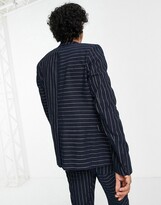 Thumbnail for your product : Twisted Tailor suit jacket with contrast pinstripes in navy
