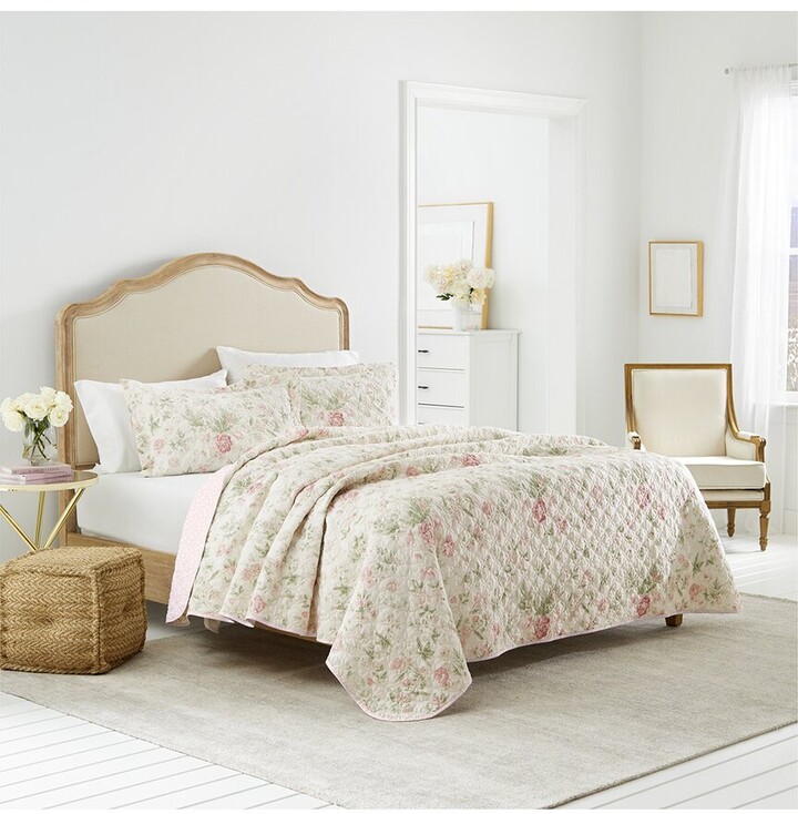 Laura Ashley Breezy Floral 3Pc Quilt Set - ShopStyle