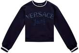 Thumbnail for your product : Versace Sequin Embellished Logo Sweatshirt