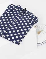 Thumbnail for your product : Wednesday's Girl relaxed mini shirt dress in polka dot