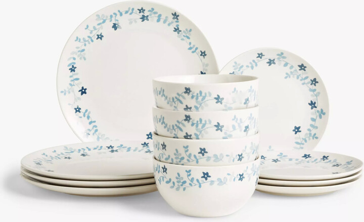 John Lewis ANYDAY Mila Floral Print Porcelain Dinnerware Set