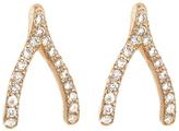 Thumbnail for your product : Jennifer Meyer Diamond Wishbone Stud Earrings - Rose Gold