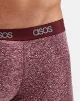 Thumbnail for your product : ASOS Design DESIGN trunk in burgundy marl with branded waistband