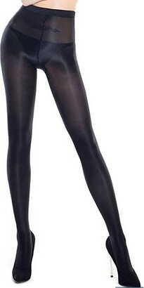 1 Pair Women's Control Top Stockings,Pantyhose Plus Size,Thickness 70D High  Waist Shiny Sheer Tights,Dance Socks (1 Pair Black) at  Women's  Clothing store