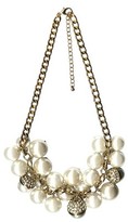 Thumbnail for your product : Women's Statement Necklace with Large Pearl Cluster Frontal - Gold/Ivory/Clear (19")