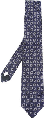 Lardini square print tie - men - Silk - One Size