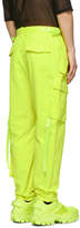 Thumbnail for your product : Juun.J Yellow Cropped Cargo Pants