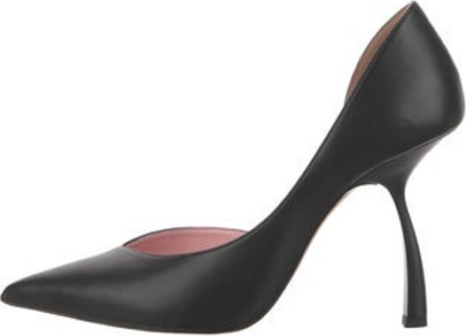 Piferi Leather D'Orsay Pumps Black Pointed-Toes Unfortunately, due to restrictions, this item may not be eligible for shipping in all areas. | Piferi Leather D'Orsay Pumps in Black, Women's 9.5