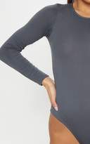 Thumbnail for your product : PrettyLittleThing Basic Cream Crew Neck Long Sleeve Bodysuit