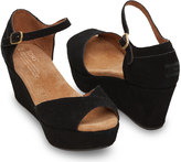 Thumbnail for your product : Toms Black Suede Women's Platform Wedges