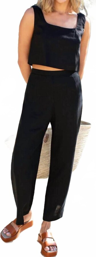 EMERSON FRY Roma Wide Leg Pant In Black
