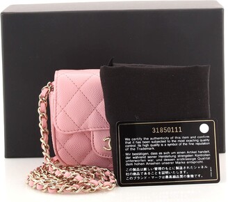 Chanel Classic Square Flap Clutch with Chain Quilted Caviar Mini - ShopStyle
