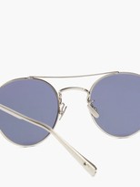 Thumbnail for your product : Garrett Leight X Rimowa Round Metal Sunglasses - Navy