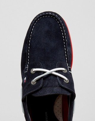 Tommy Hilfiger Knot Suede Boat Shoes