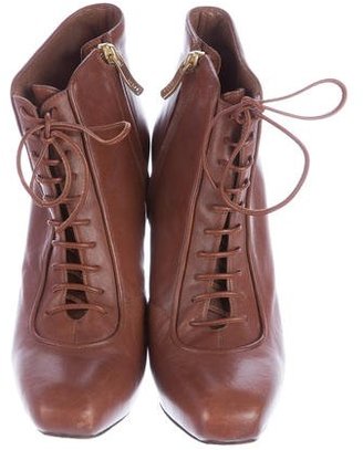 Barbara Bui Leather Lace-Up Booties