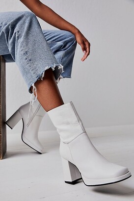 Diba Melody Platform Boots by at Free People, White, US 8.5
