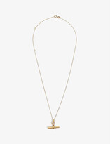 Thumbnail for your product : Tilly Sveaas Ltd T-bar 23ct yellow gold-plated sterling-silver necklace