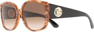 Burberry Eyewear Logo-Plaque Square-Frame Sunglasses